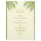 Palm Beach Wedding Menu Card - Green