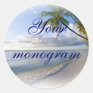 Palm Beach Wedding Theme Envelope Seals Labels