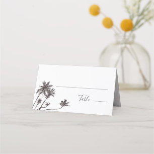 Palm Breeze Table Escort Place Card