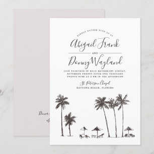 Palm Breeze   Wedding Celebration Invitation
