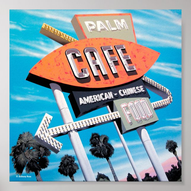Palm Cafe on Route 66 Poster (Front)