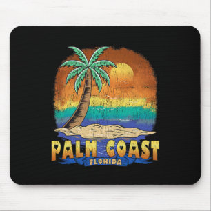 Palm Coast Florida Vintage Distressed Souvenir Mouse Mat
