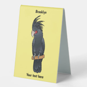 Palm cockatoo bird cartoon illustration