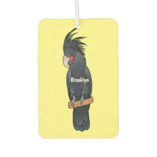Palm cockatoo bird cartoon illustration  car air freshener