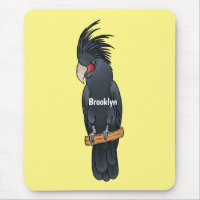 Palm cockatoo bird cartoon illustration