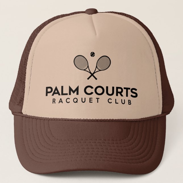 Palm Courts Racquet Club Trucker Hat (Front)