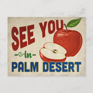 Palm Desert California Apple - Vintage Travel Postcard