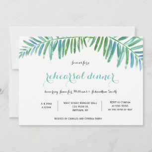 Palm destination rehearsal dinner invitations