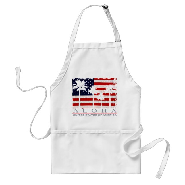 Palm Flag USA Chef's Aprons (Front)