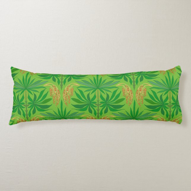 Palm Flowers Tropical Pattern Body Cushion (Front)