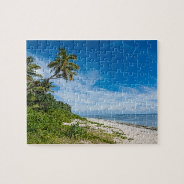Palm Fringed Kolovai Beach Jigsaw Puzzle (Horizontal)