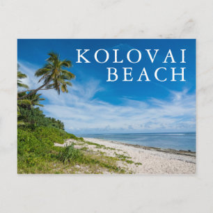 Palm Fringed Kolovai Beach Postcard