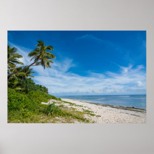 Palm Fringed Kolovai Beach Poster