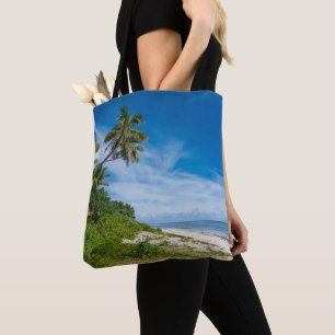 Palm Fringed Kolovai Beach Tote Bag