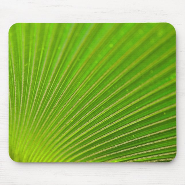 Palm Frond Green Pattern Mouse Mat (Front)