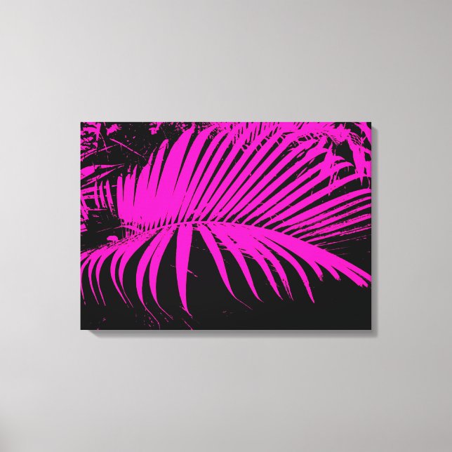 Palm frond hawaii canvas wrap print (Front)