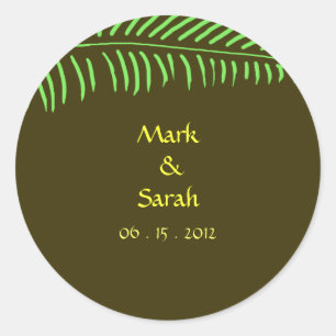 Palm Frond Invitation Sticker