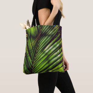 Palm Frond, Pine Needles and Shadows Tote Bag