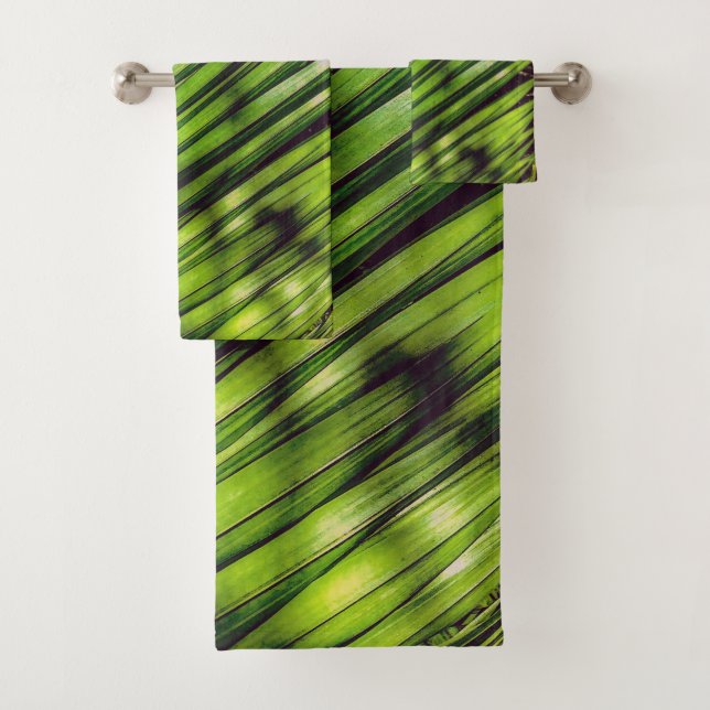 Palm Frond, Pine Needles and Shadows Towel Set (Insitu)