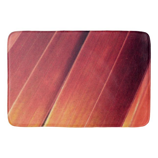 Palm Fronds in Rust and Gold Bath Mat (Front)