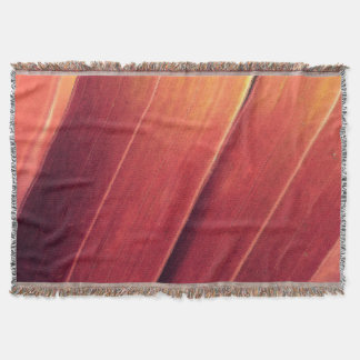 Palm Fronds in Rust and Gold Throw Blanket