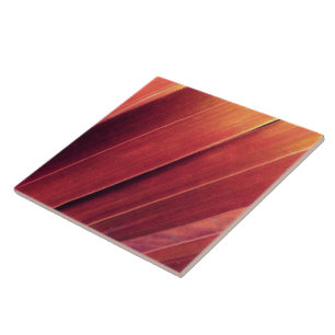 Palm Fronds in Rust and Gold Tile