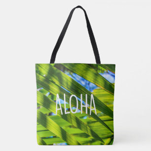 Palm Fronds, Kauai, Aloha Hawaiian Beach Bag