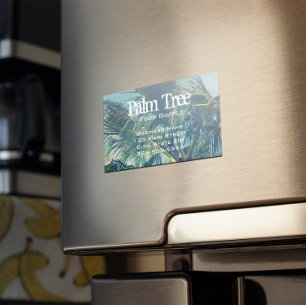 Palm Fronds Magnetic Business Card