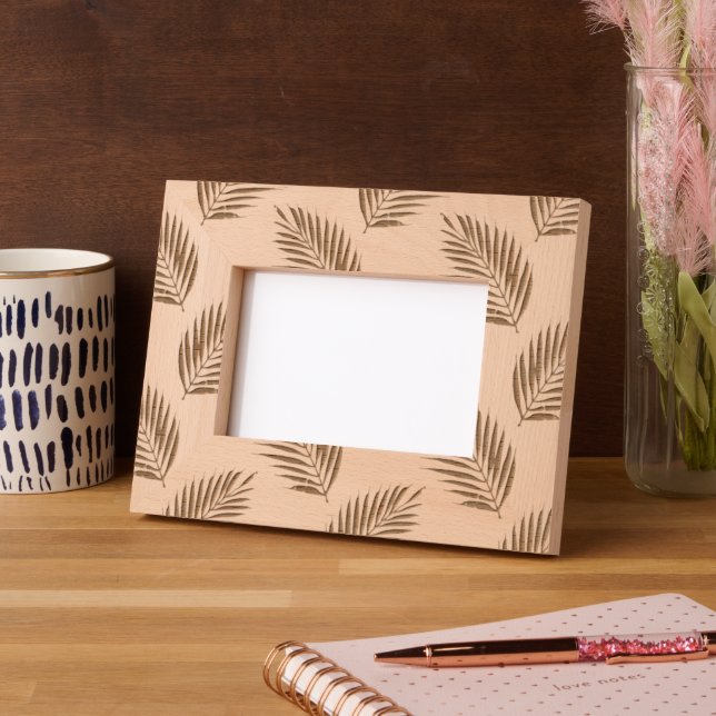 Palm Fronds Pattern Etched Frames (Left)