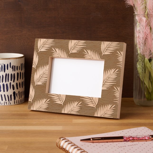 Palm Fronds Pattern Etched Frames (Left)