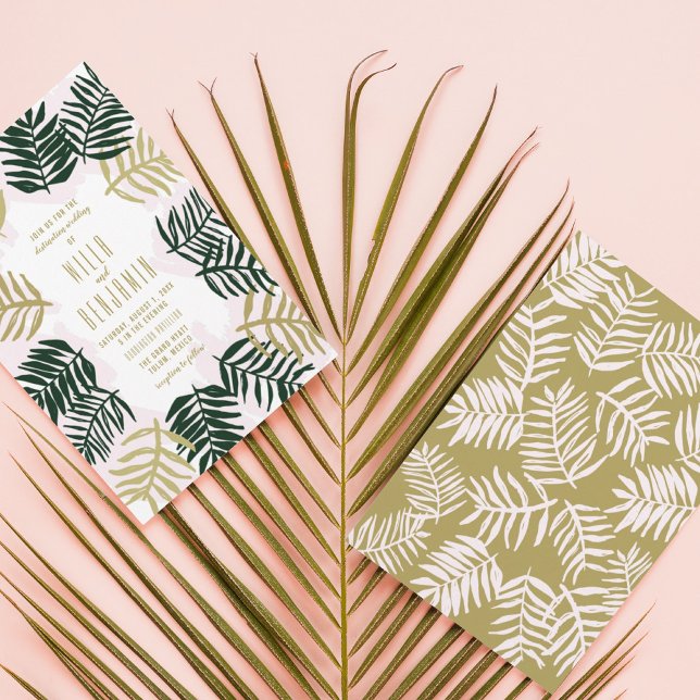 Palm Getaway Destination Wedding Invitation (Creator Uploaded)