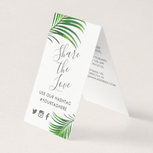 Palm Greenery Social Hashtag Wedding Sign