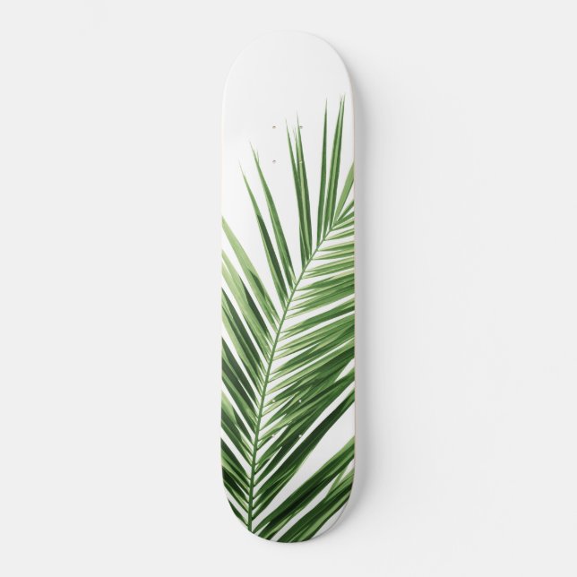 Palm Leaf #1 #minimal #tropical #wall #decor #art Skateboard (Front)