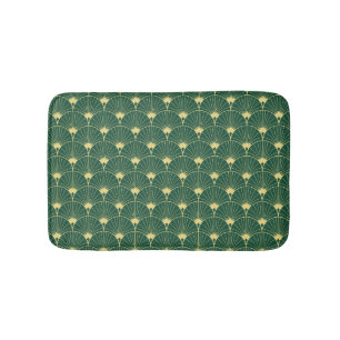 Palm leaf: art deco pattern. bath mat