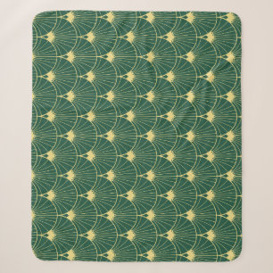 Palm leaf: art deco pattern. sherpa blanket