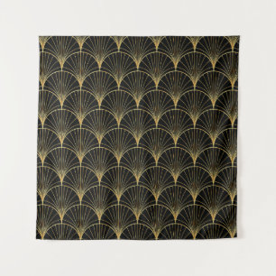 Palm Leaf Art Deco Pattern Tapestry