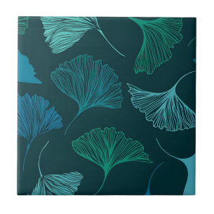 palm leaf art tiles
