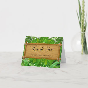 Palm Leaf Bamboo Future Mrs Thank You Card