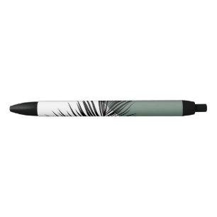 Palm leaf black ink pen