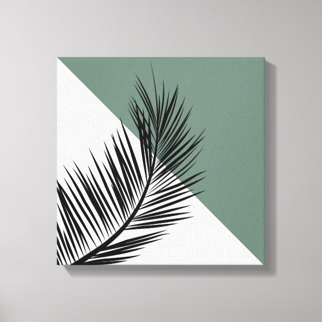 Palm leaf canvas print (Front)
