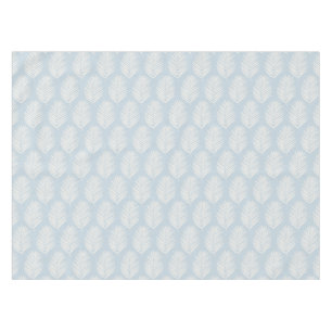 Palm Leaf Cream And Light Blue Tablecloth