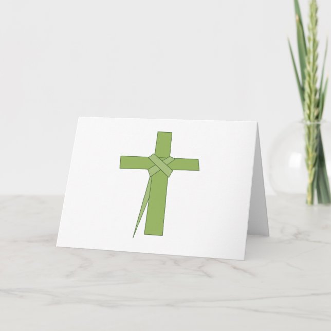 Palm Leaf Cross Card (Front)