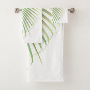 Palm Leaf Delicado #1 #tropical #wall #art  Bath Towel Set