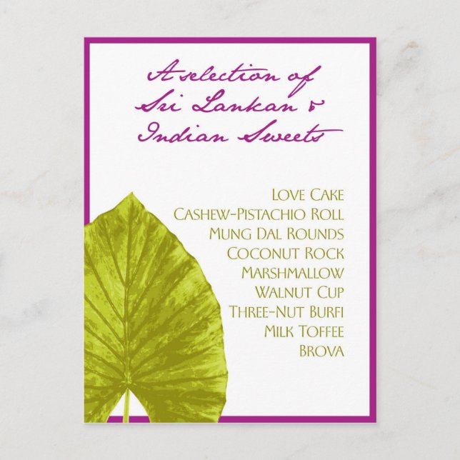 Palm Leaf Gift Bag Postcard (Front)