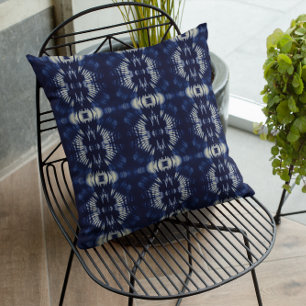 Palm Leaf in Delft Blue  Cushion
