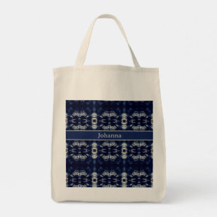 Palm Leaf in Delft Blue Tote Bag