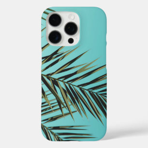 Palm Leaf iPhone Case – Minimal Tropical Blue Sky