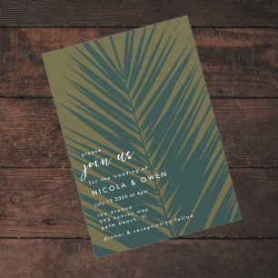 Palm Leaf Join Us Wedding Invitation