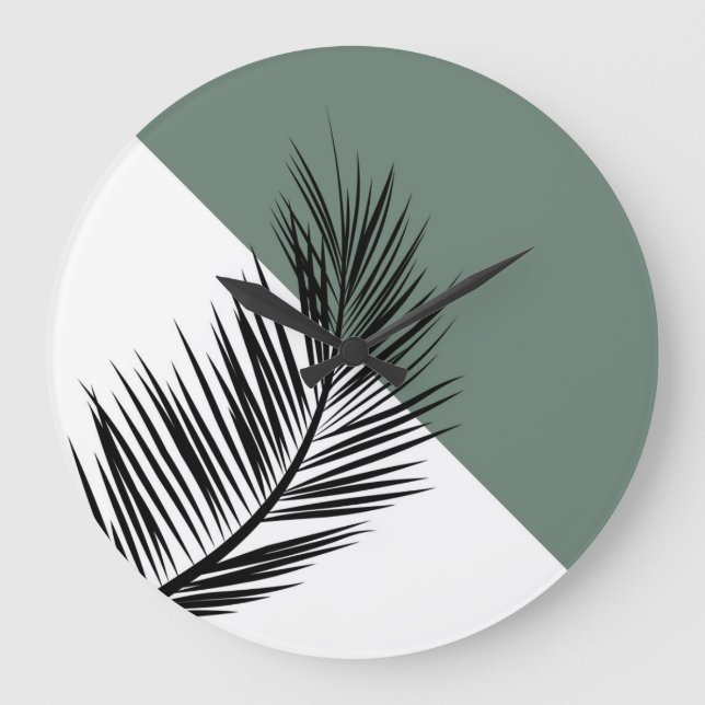 Palm leaf large clock (Front)