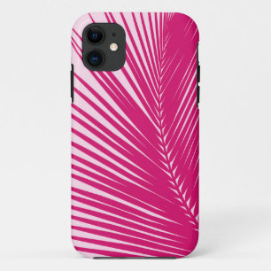 Palm leaf - magenta pink iPhone 11 case